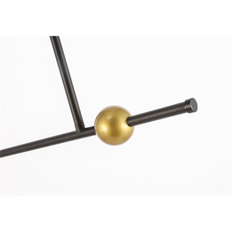 Living District Brees 1 Light Black and Brass Pendant