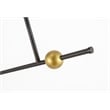 Living District Brees 1 Light Black and Brass Pendant