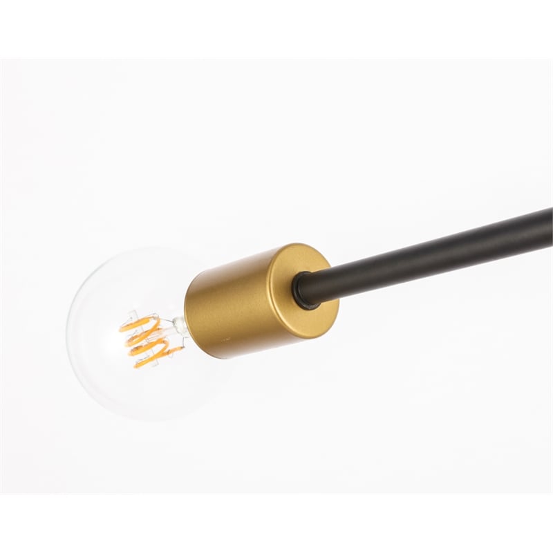 Living District Brees 1 Light Black and Brass Pendant