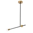 Living District Brees 1 Light Black and Brass Pendant