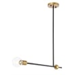 Living District Brees 1 Light Black and Brass Pendant
