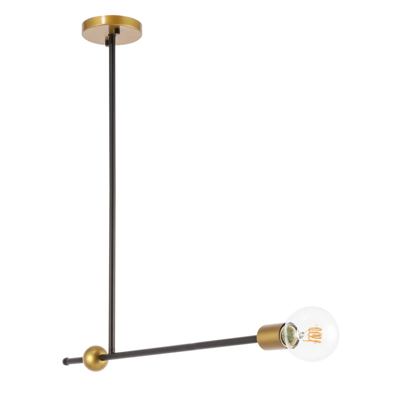 Living District Brees 1 Light Black and Brass Pendant