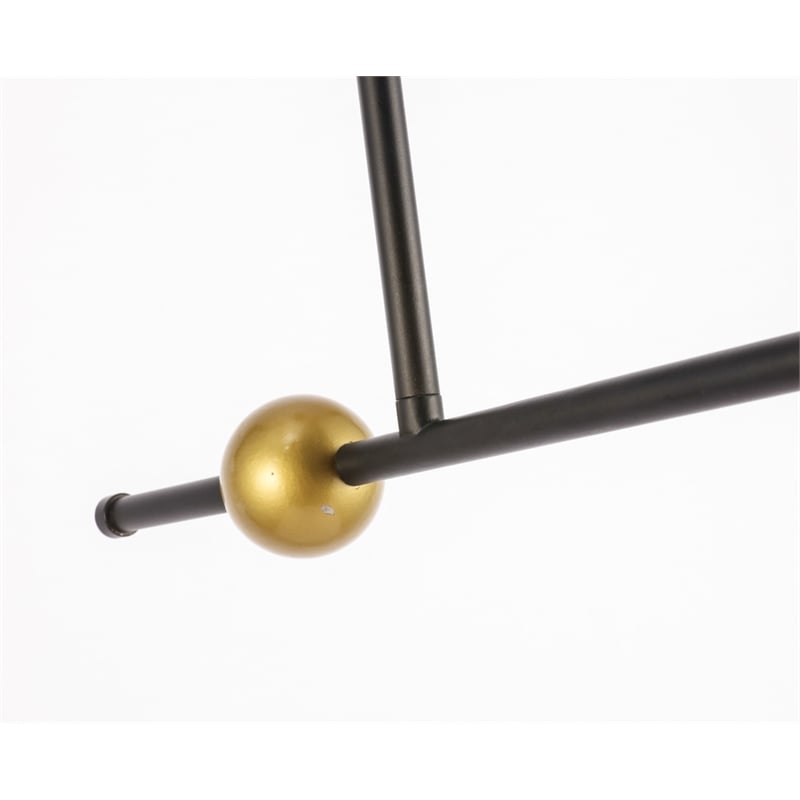 Living District Brees 1 Light Black and Brass Pendant