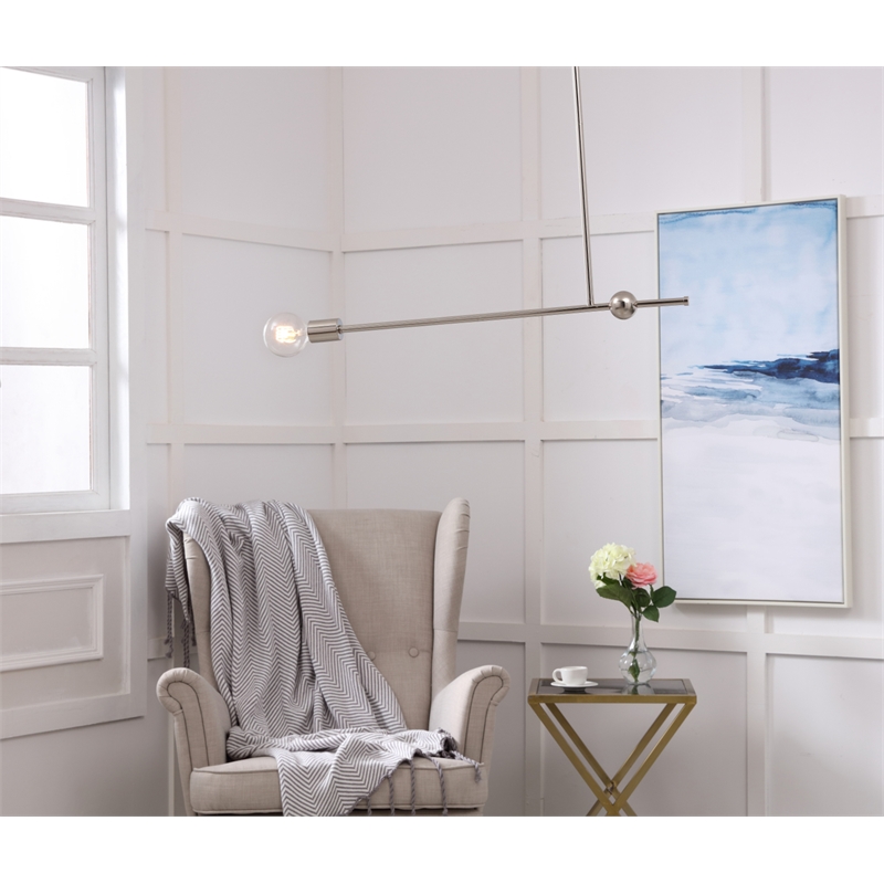 Living District Brees 1 Light Chrome Pendant