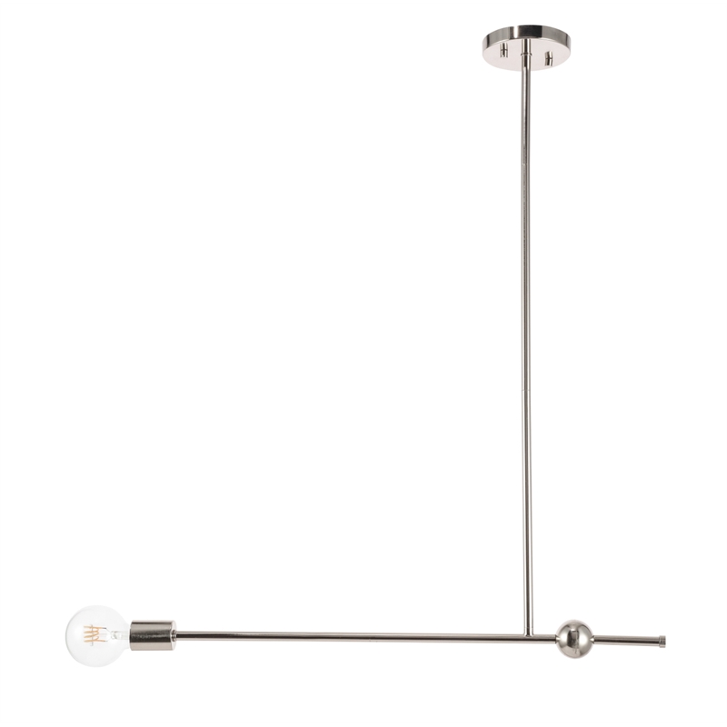 Living District Brees 1 Light Chrome Pendant