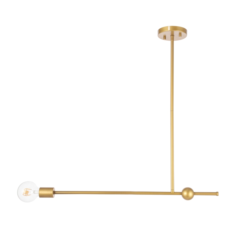 Living District Brees 1 Light Brass Pendant