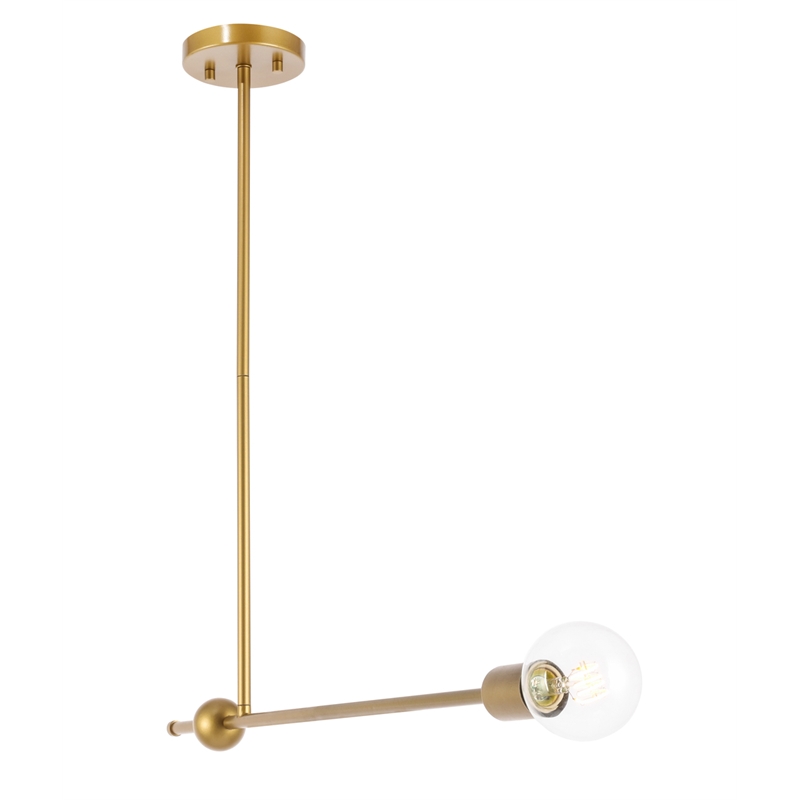 Living District Brees 1 Light Brass Pendant