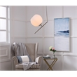 Living District Ryland 1 Light Chrome and Frosted White Glass Pendant