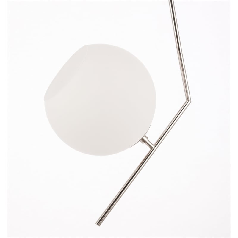 Living District Ryland 1 Light Chrome and Frosted White Glass Pendant