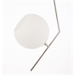 Living District Ryland 1 Light Chrome and Frosted White Glass Pendant