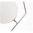 Living District Ryland 1 Light Chrome and Frosted White Glass Pendant