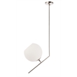 Living District Ryland 1 Light Chrome and Frosted White Glass Pendant