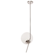 Living District Ryland 1 Light Chrome and Frosted White Glass Pendant