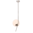Living District Ryland 1 Light Chrome and Frosted White Glass Pendant