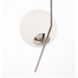 Living District Ryland 1 Light Chrome and Frosted White Glass Pendant