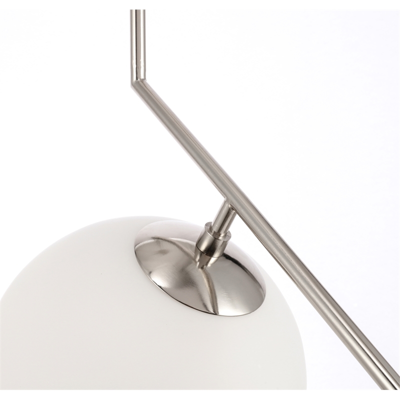 Living District Ryland 1 Light Chrome and Frosted White Glass Pendant