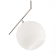 Living District Ryland 1 Light Chrome and Frosted White Glass Pendant