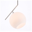 Living District Ryland 1 Light Chrome and Frosted White Glass Pendant