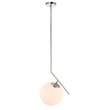 Living District Ryland 1 Light Chrome and Frosted White Glass Pendant