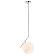 Living District Ryland 1 Light Chrome and Frosted White Glass Pendant