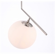 Living District Ryland 1 Light Chrome and Frosted White Glass Pendant