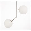 Living District Ryland 2 Light Chrome and Frosted White Glass Pendant
