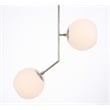 Living District Ryland 2 Light Chrome and Frosted White Glass Pendant
