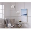 Living District Ryland 2 Light Chrome and Frosted White Glass Pendant