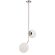 Living District Ryland 2 Light Chrome and Frosted White Glass Pendant