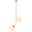 Living District Ryland 2 Light Chrome and Frosted White Glass Pendant