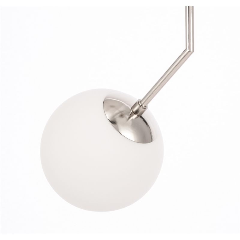 Living District Ryland 2 Light Chrome and Frosted White Glass Pendant
