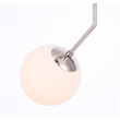 Living District Ryland 2 Light Chrome and Frosted White Glass Pendant