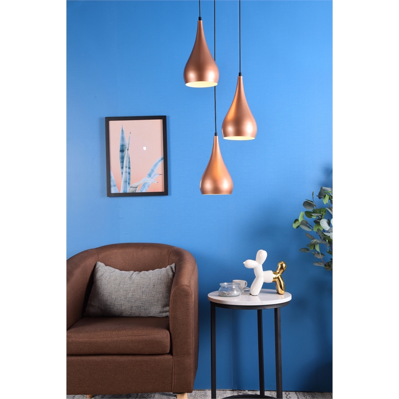 Living District Nora 3 Light Honey Gold Pendant