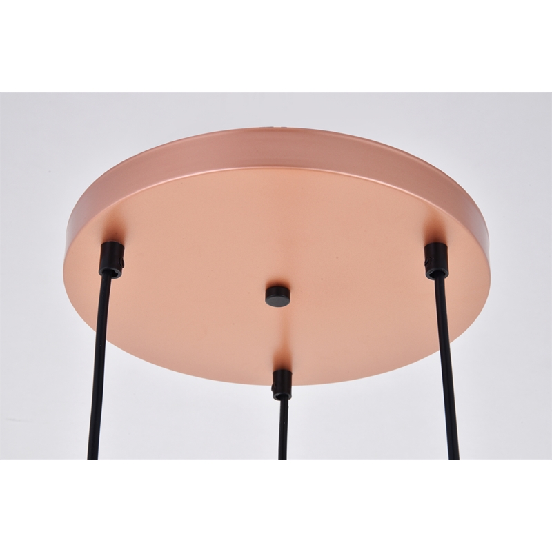 Living District Nora 3 Light Honey Gold Pendant
