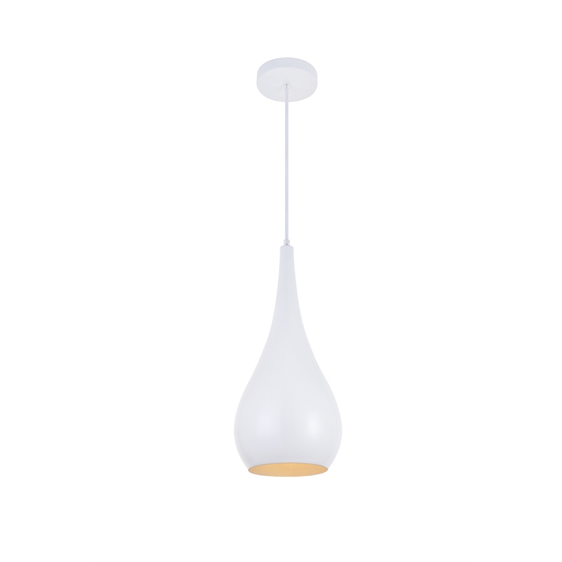 Living District Nora 1 Light White Pendant