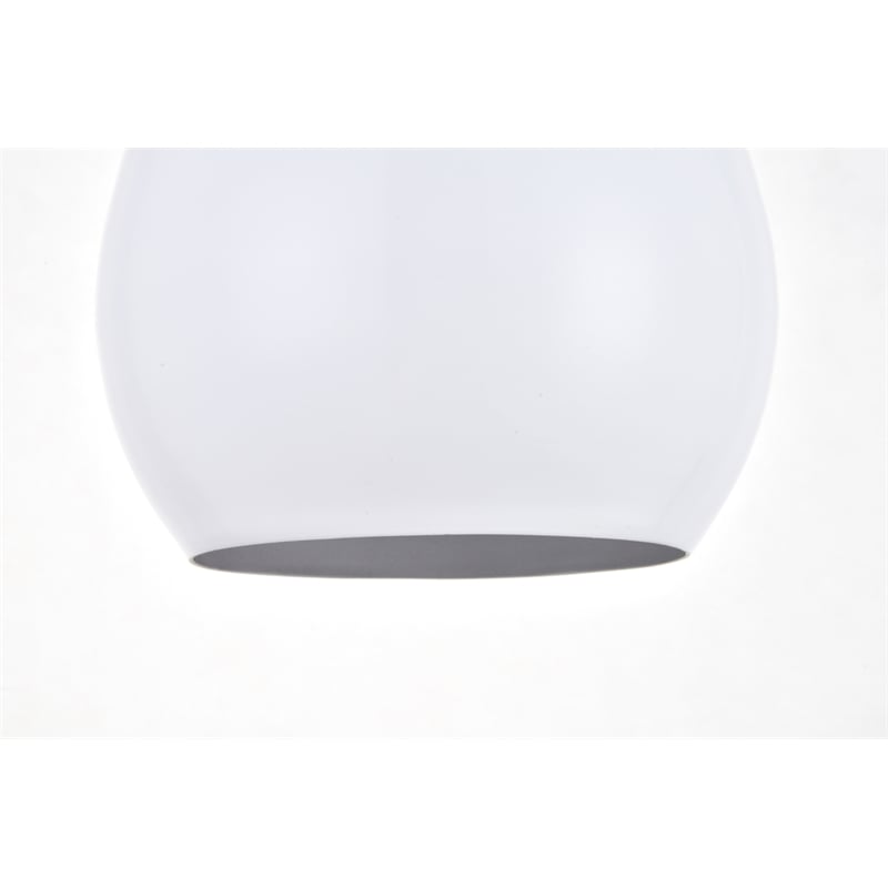 Living District Nora 1 Light White Pendant