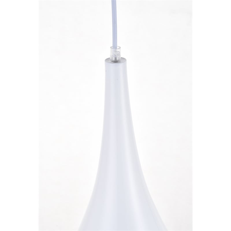 Living District Nora 1 Light White Pendant