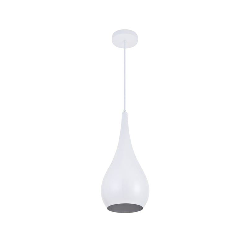 Living District Nora 1 Light White Pendant