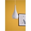 Living District Nora 1 Light White Pendant