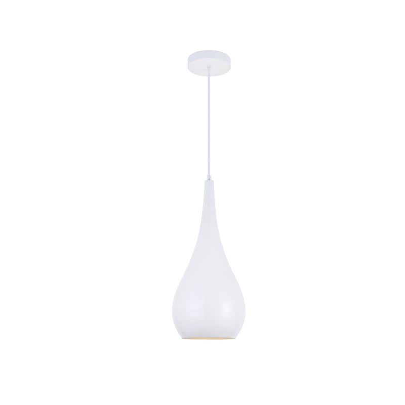 Living District Nora 1 Light White Pendant