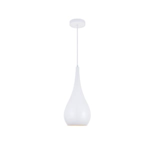 Living District Nora 1 Light White Pendant