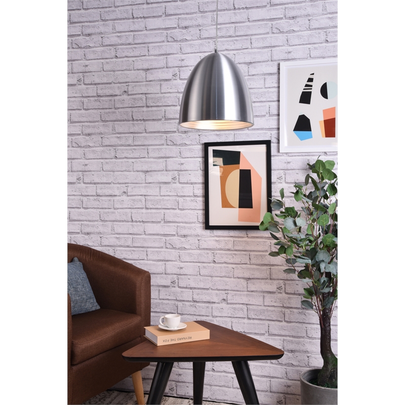 Living District Circa 1 Light Burnished Nickel Pendant