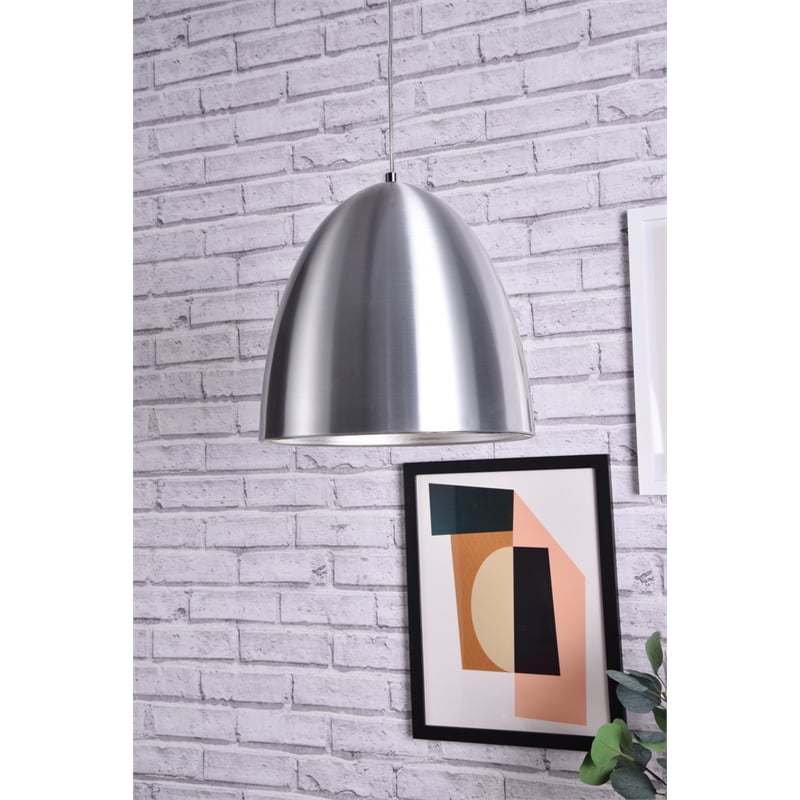 Living District Circa 1 Light Burnished Nickel Pendant