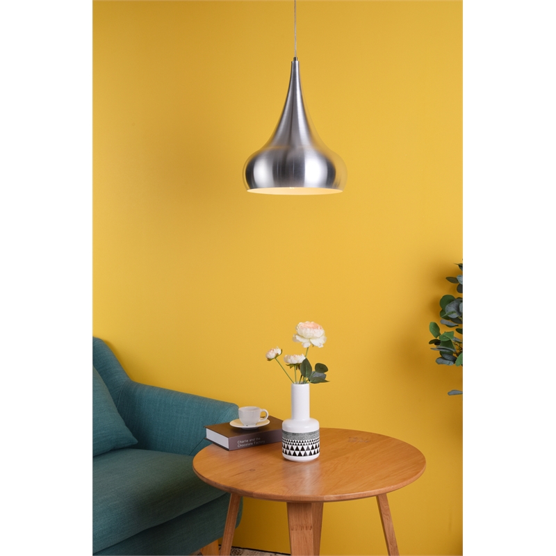 Living District Circa 1 Light Burnished Nickel Pendant
