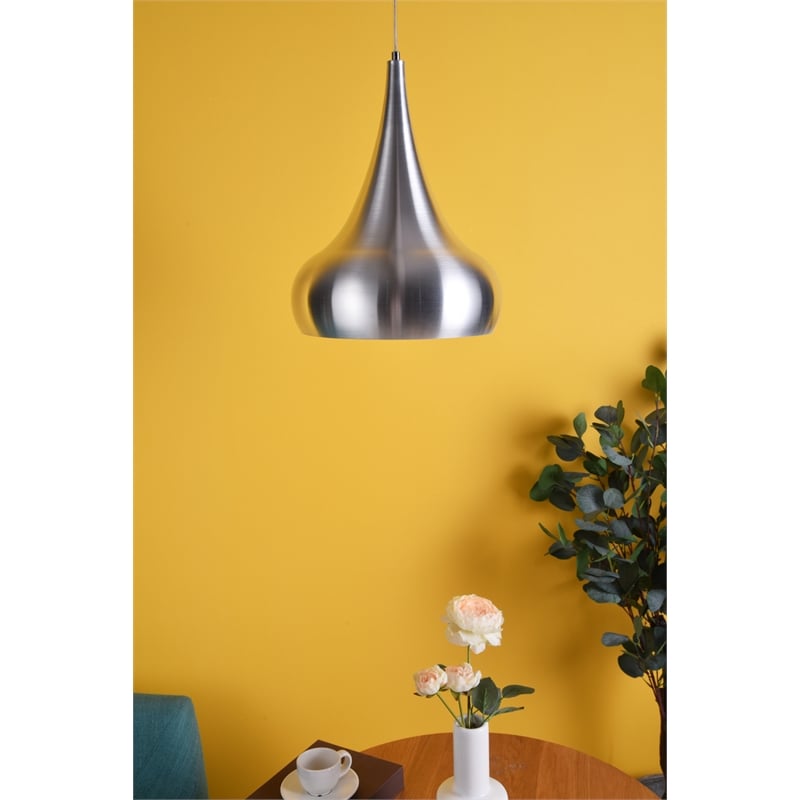 Living District Circa 1 Light Burnished Nickel Pendant
