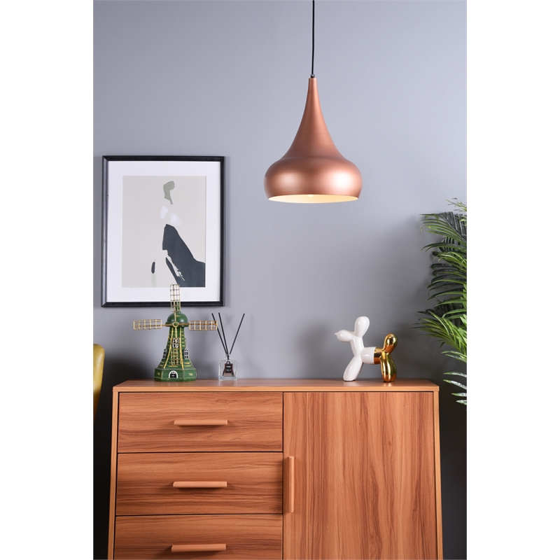 Living District Circa 1 Light Honey Gold Pendant
