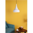 Living District Circa 1 Light White Pendant
