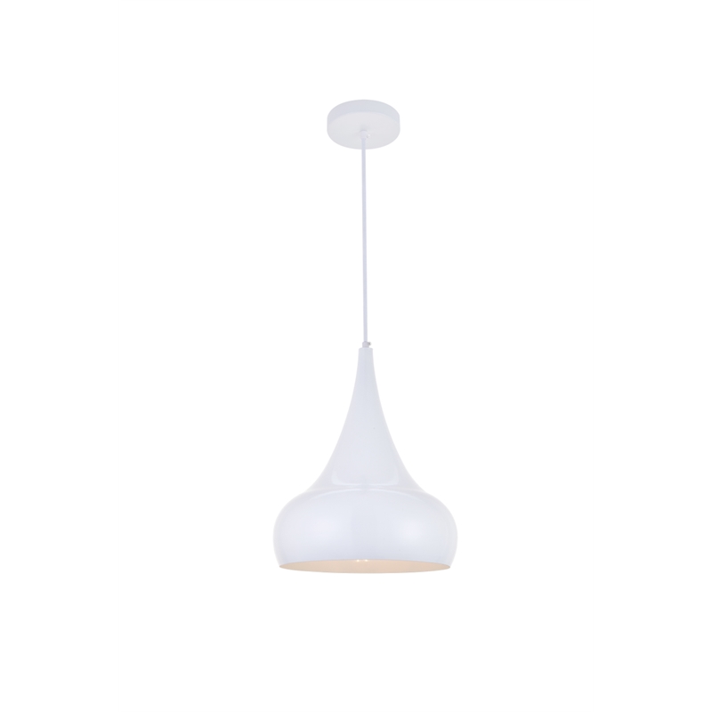 Living District Circa 1 Light White Pendant