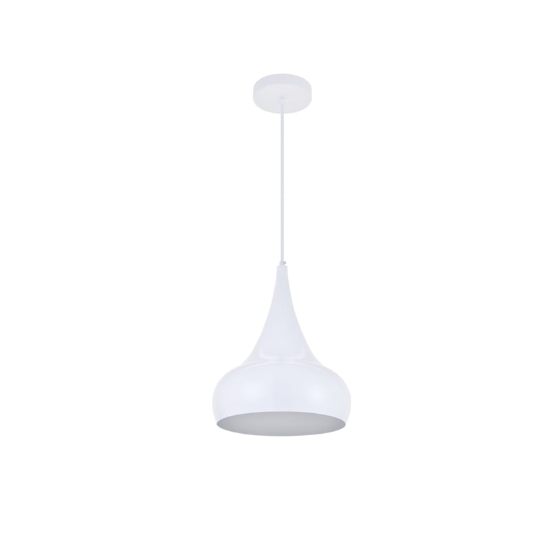 Living District Circa 1 Light White Pendant