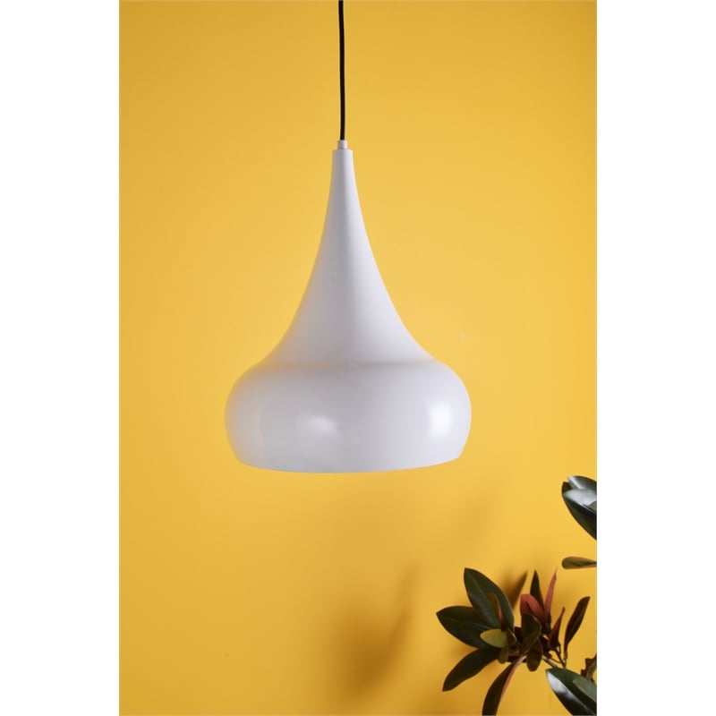 Living District Circa 1 Light White Pendant